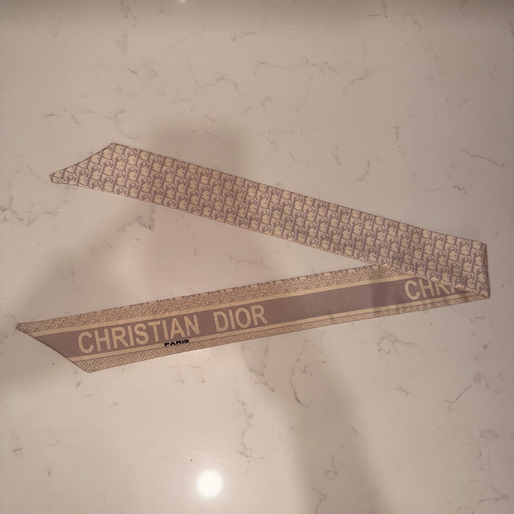 Dior Beige and Gray Scarf